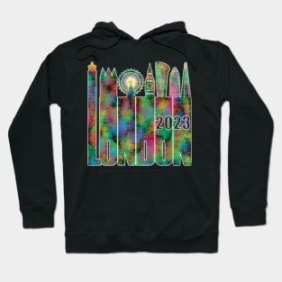 London Skyline 2023 - Neon Atomic Bubbles Hoodie